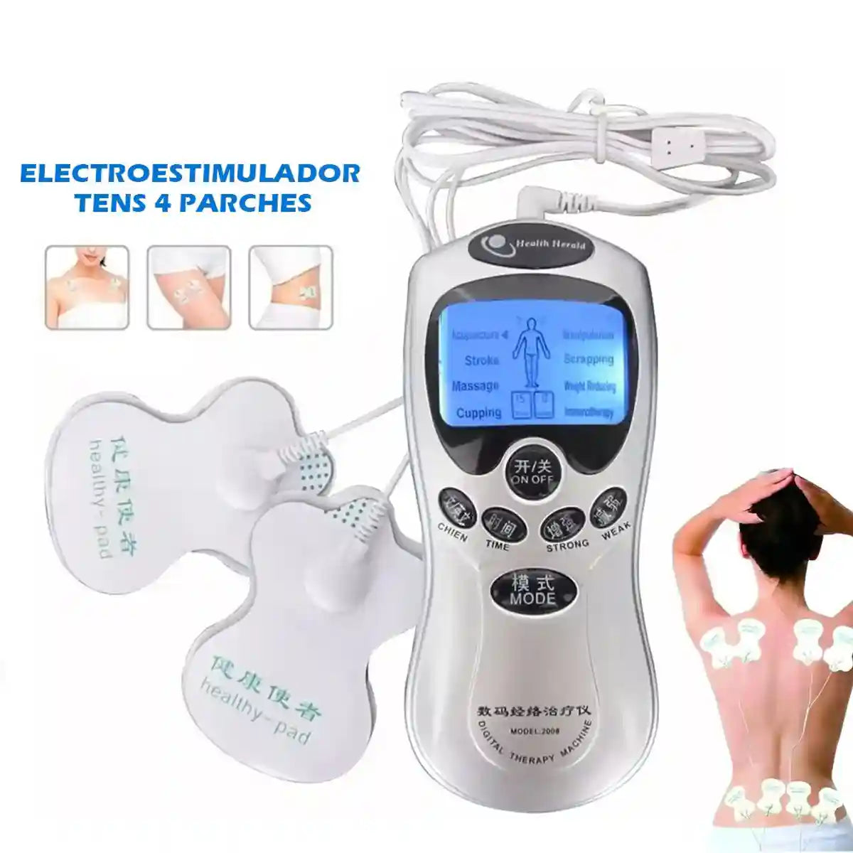 ELECTROESTIMULADOR / MASAJEADOR TEENS – 4 PARCHES ⚡