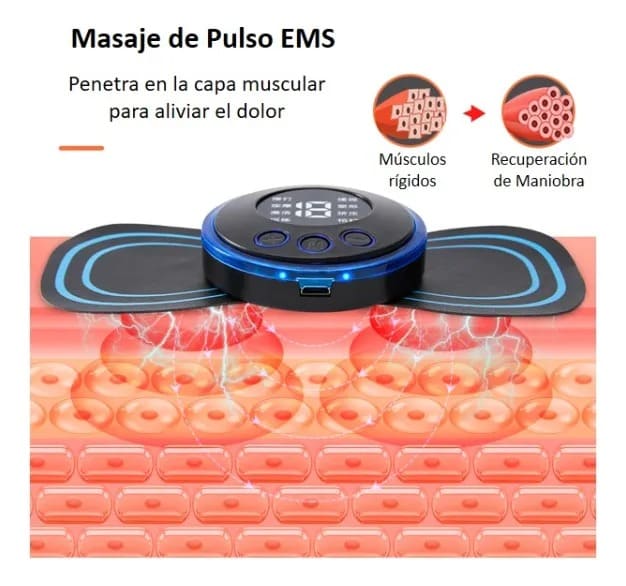 MINI MASAJEADOR “MARIPOSA” DE PULSO EMS – CUELLO,Y CUERPO COMPLETO🦋